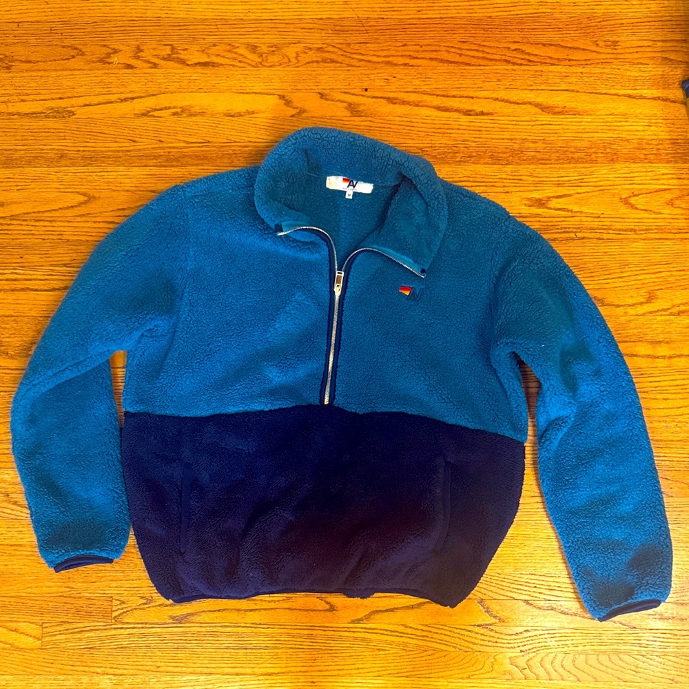 Aviator Nation Après half zip Teddy Jacket - Capri
